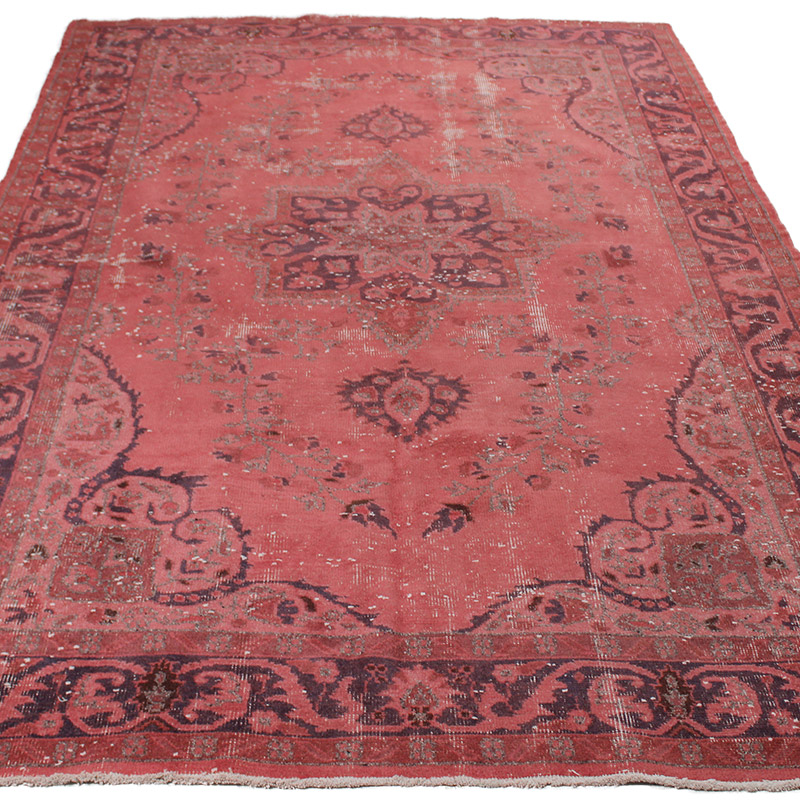 Boyalı El Dokuma Vintage Halı - K0085606