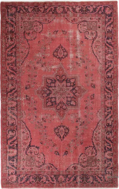 Boyalı El Dokuma Vintage Halı