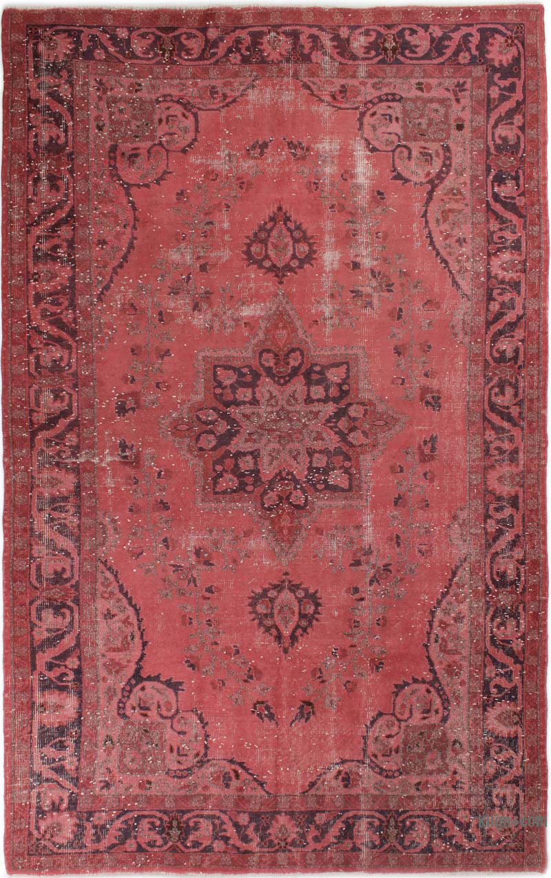 Boyalı El Dokuma Vintage Halı - K0085606