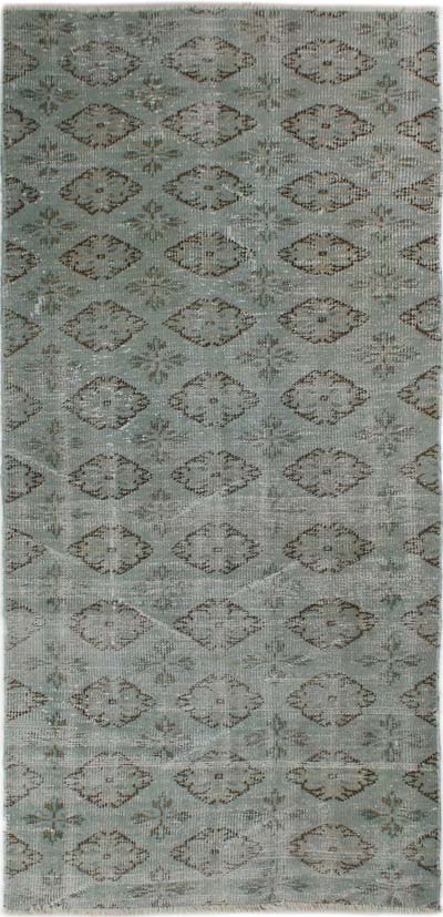 Over-dyed Vintage Hand-Knotted Turkish Rug - 3' 7" x 7' 6" (43" x 90")