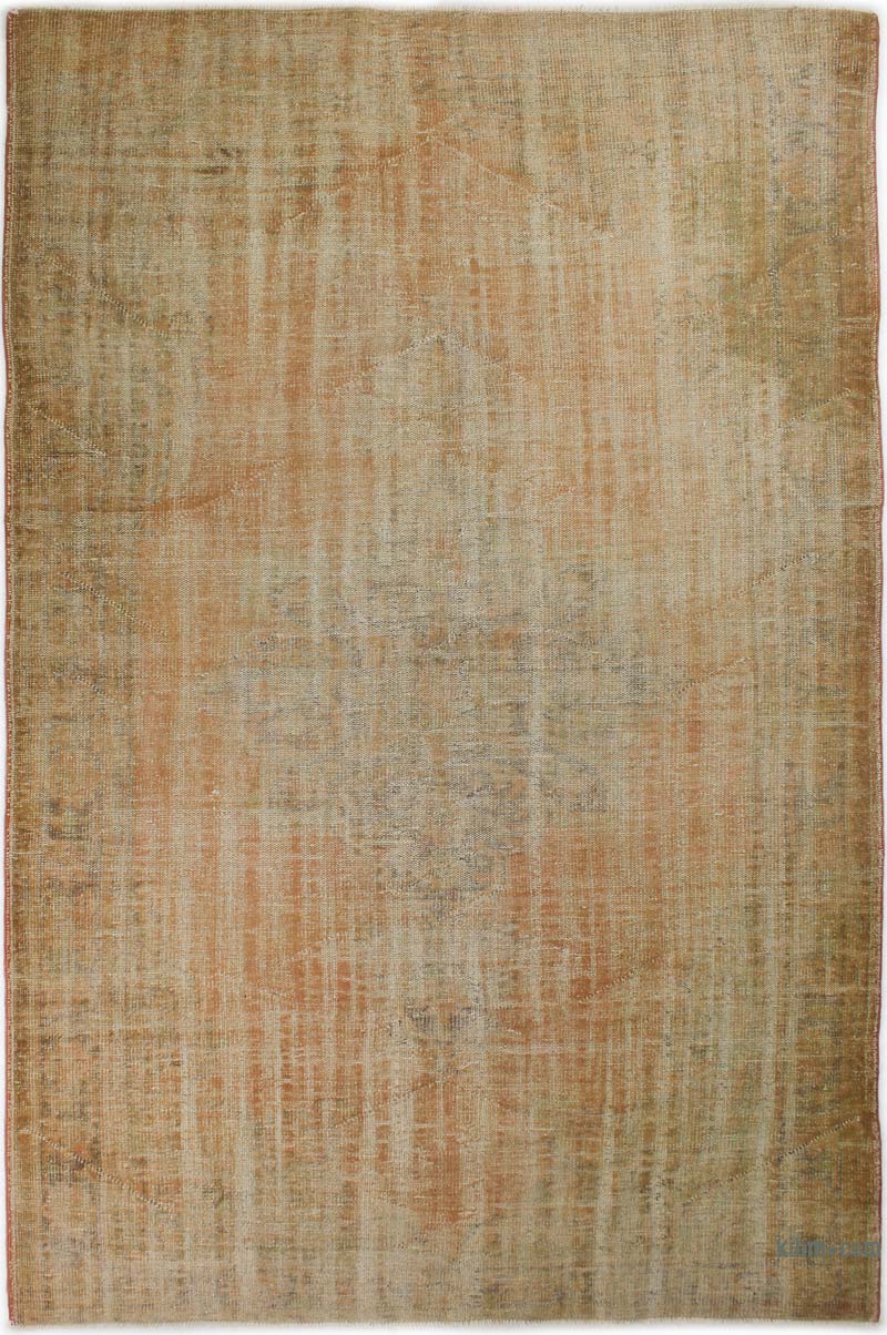 Over-dyed Vintage Hand-Knotted Turkish Rug - 6' 6" x 9' 10" (78" x 118") - K0085609