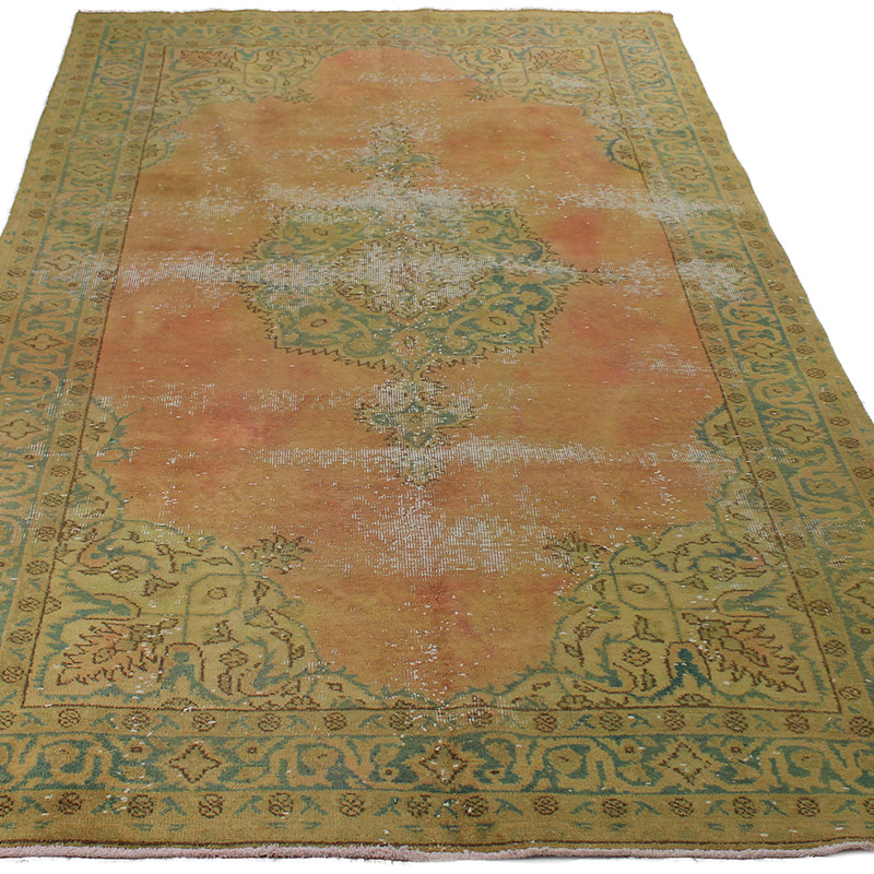 Over-dyed Vintage Hand-Knotted Turkish Rug - 4' 11" x 8' 7" (59" x 103") - K0085610