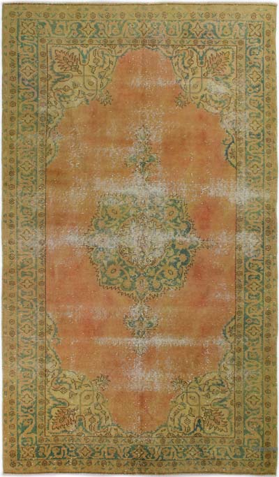 Over-dyed Vintage Hand-Knotted Turkish Rug - 4' 11" x 8' 7" (59" x 103")