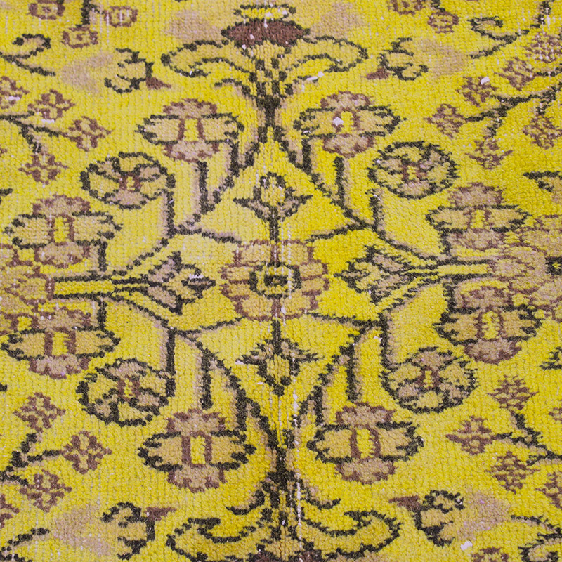 Alfombra Turca Vintage Sobre-teñida - K0085611