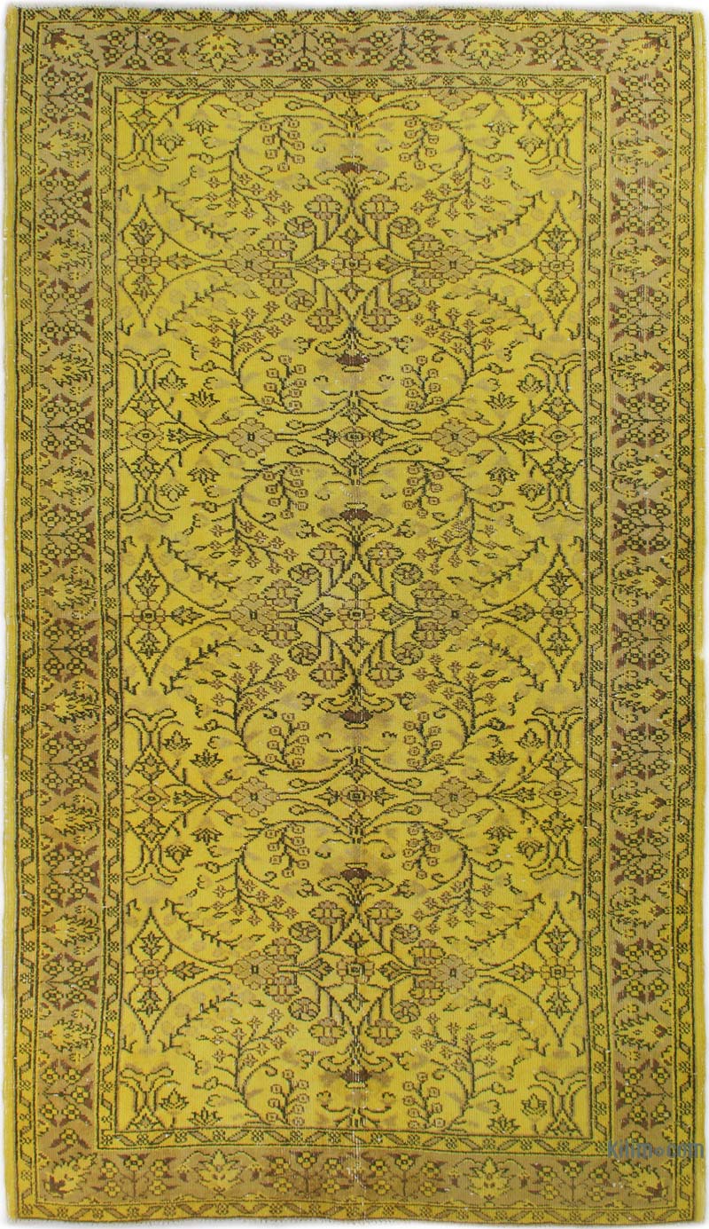 Alfombra Turca Vintage Sobre-teñida - K0085611