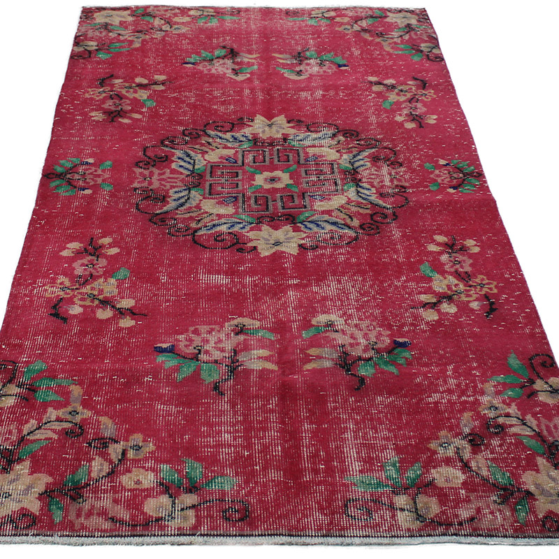 Vintage Turkish Hand-Knotted Rug - 3' 9" x 7' 1" (45" x 85") - K0085619