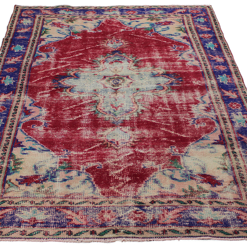 Vintage Turkish Hand-Knotted Rug - 4' 2" x 6' 9" (50" x 81") - K0085625