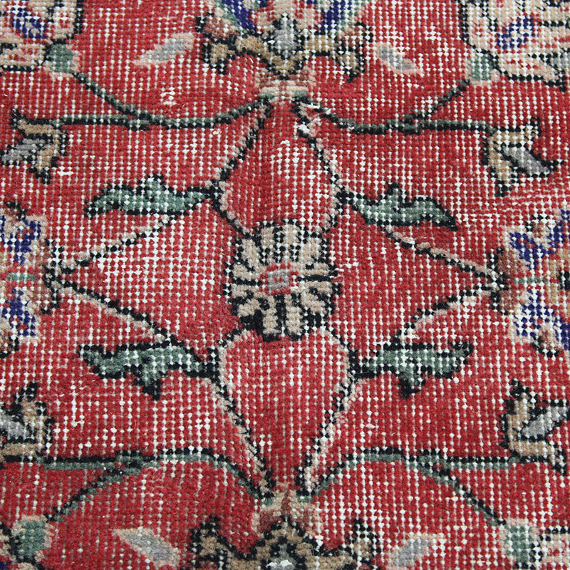 Alfombra Vintage Turca Anudada a Mano - 112 cm x 200 cm - K0085626