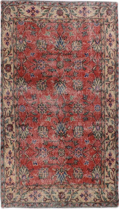 Vintage Turkish Hand-Knotted Rug - 3' 8" x 6' 7" (44" x 79")