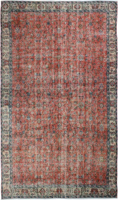 Vintage Turkish Hand-Knotted Rug - 5' 6" x 9' 5" (66" x 113")