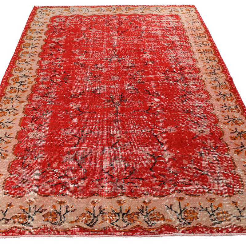 Vintage Turkish Hand-Knotted Rug - 5' 2" x 8' 2" (62" x 98") - K0085629