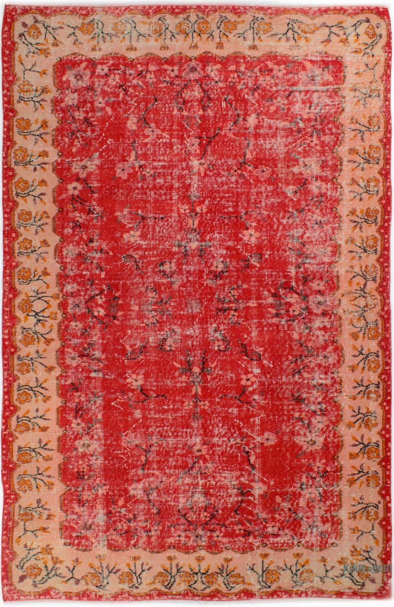 Vintage Turkish Hand-Knotted Rug - 5' 2" x 8' 2" (62" x 98") - K0085629