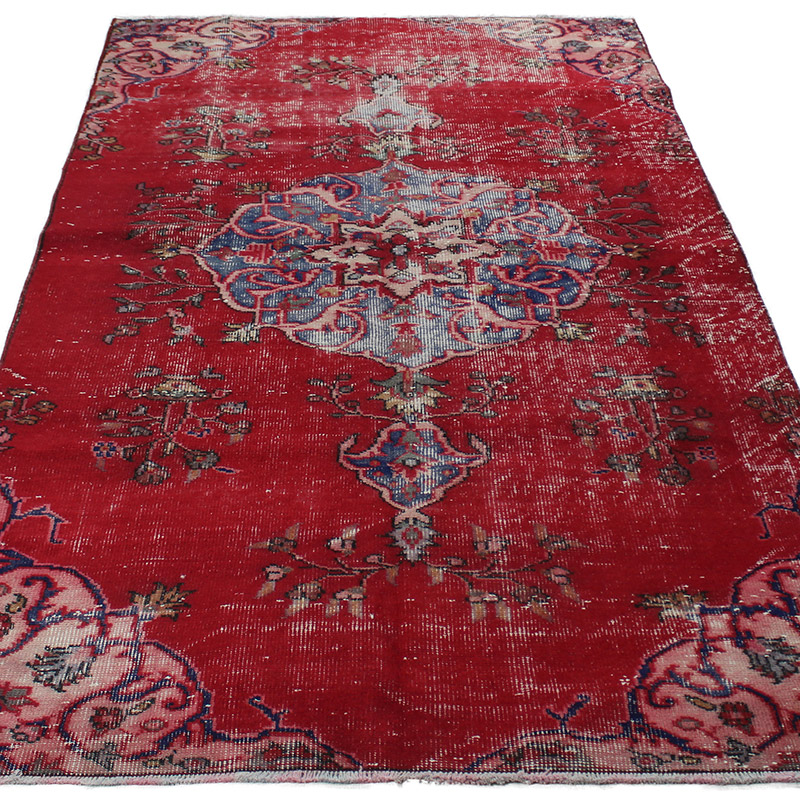 El Dokuma Vintage Halı - 127 cm x 226 cm - K0085632