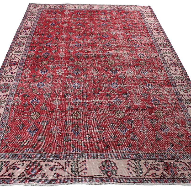 Alfombra Vintage Turca Anudada a Mano - 173 cm x 273 cm - K0085640
