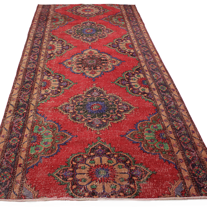 Vintage Turkish Hand-Knotted Rug - 4' 9" x 10' 4" (57" x 124") - K0085649