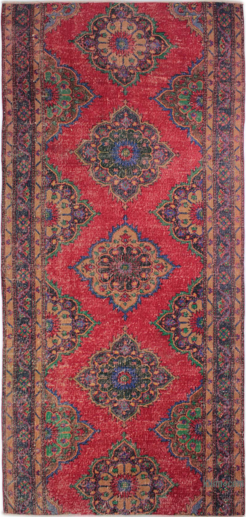 Vintage Turkish Hand-Knotted Rug - 4' 9" x 10' 4" (57" x 124") - K0085649
