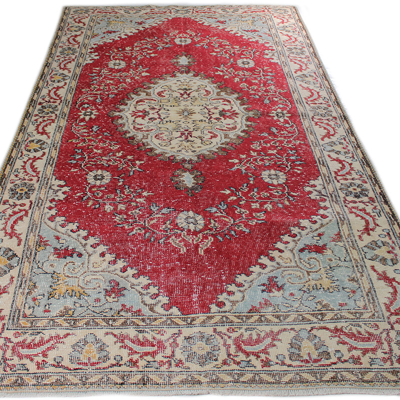 Alfombra Vintage Turca Anudada a Mano - K0085654