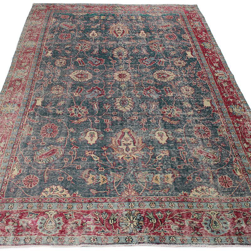 Vintage Turkish Hand-Knotted Rug - 6' 7" x 10' 4" (79" x 124") - K0085655