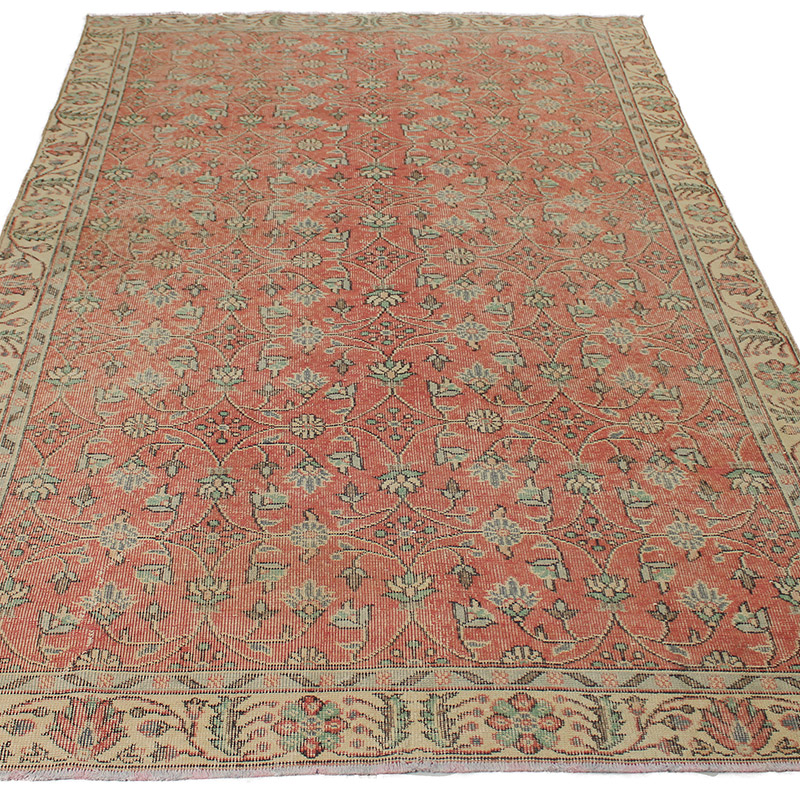 Vintage Turkish Hand-Knotted Rug - 5' 5" x 9' 5" (65" x 113") - K0085657