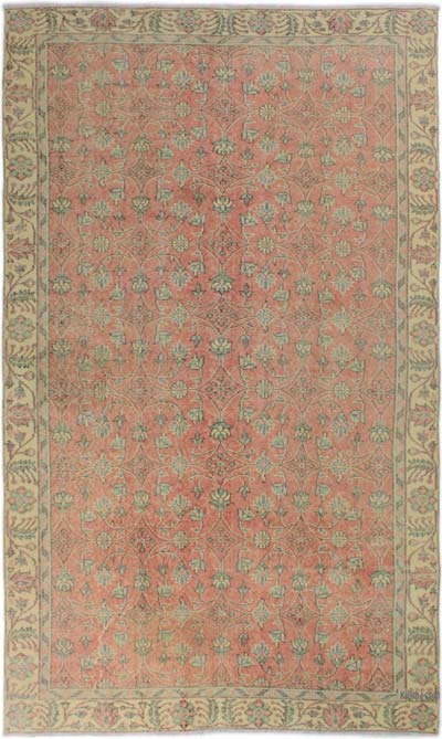 Vintage Turkish Hand-Knotted Rug - 5' 5" x 9' 5" (65" x 113")