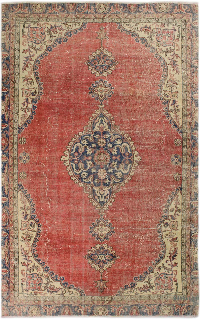Vintage Turkish Hand-Knotted Rug - 5' 10" x 9' 4" (70" x 112") - K0085659