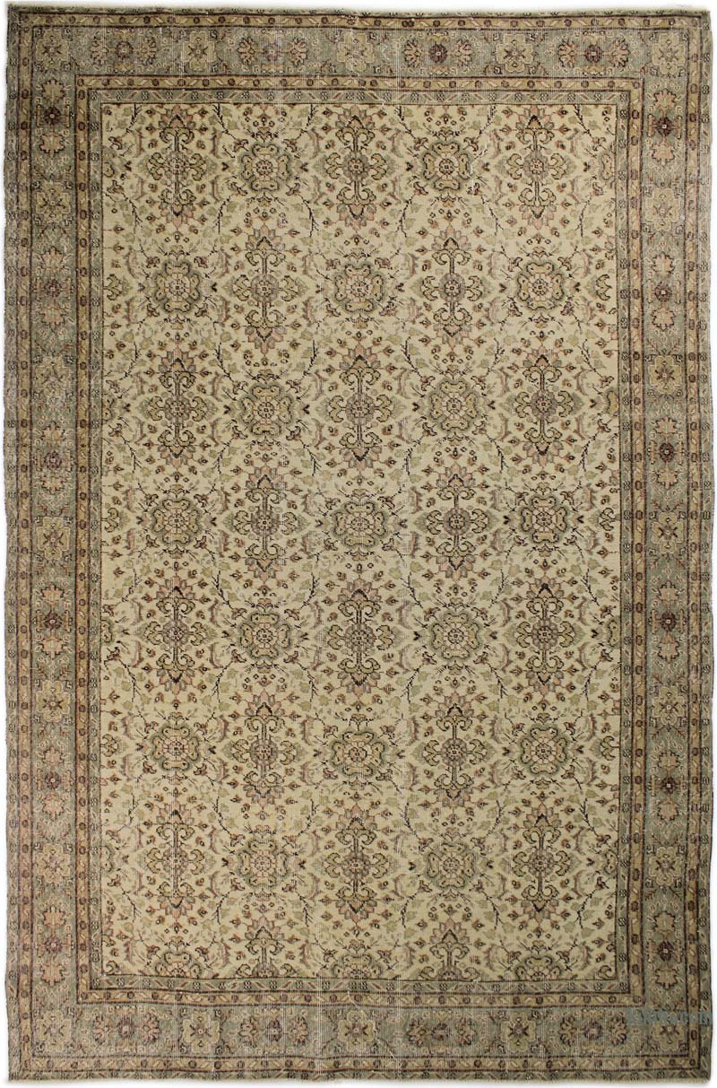 Vintage Turkish Hand-Knotted Rug - 6' 11" x 10' 8" (83" x 128") - K0085661