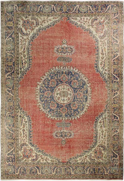 Vintage Turkish Hand-Knotted Rug - 6' 11" x 10' 5" (83" x 125")