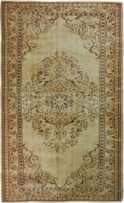 Over-dyed Vintage Hand-Knotted Turkish Rug - 5' 5" x 9'  (65" x 108")