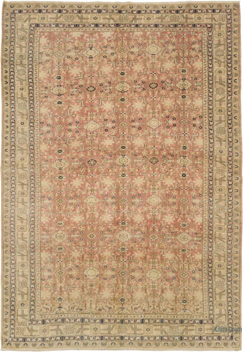 Vintage Turkish Hand-Knotted Rug - 6' 8" x 9' 8" (80" x 116") - K0085684