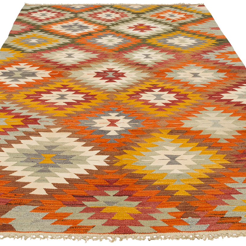 Vintage Afyon Kilim Rug - 5'  x 8' 2" (60" x 98") - K0085687
