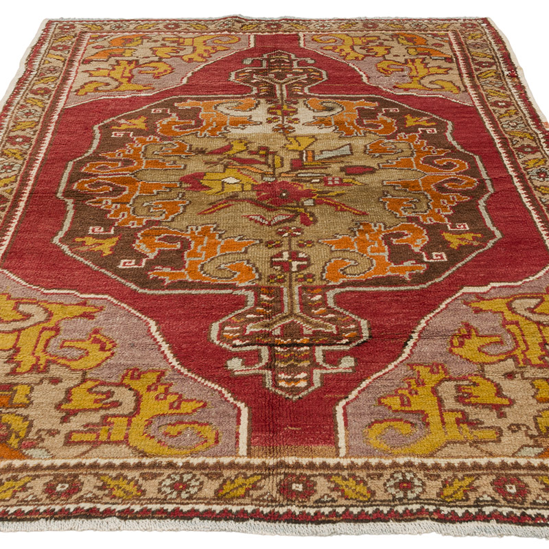 Alfombra Vintage Turca Anudada a Mano - K0085688