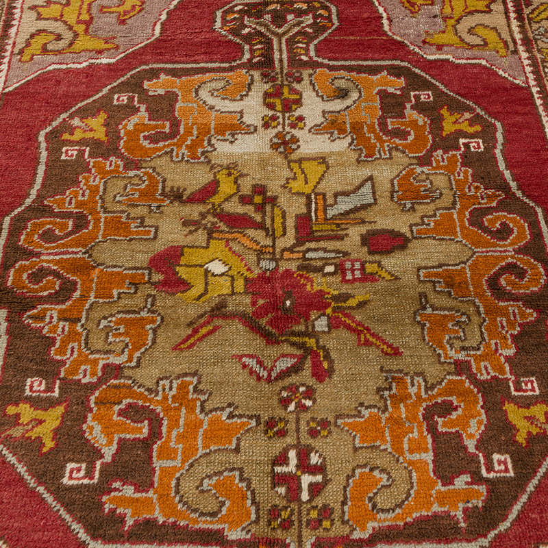 Alfombra Vintage Turca Anudada a Mano - K0085688