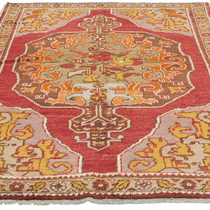 Alfombra Vintage Turca Anudada a Mano - K0085688