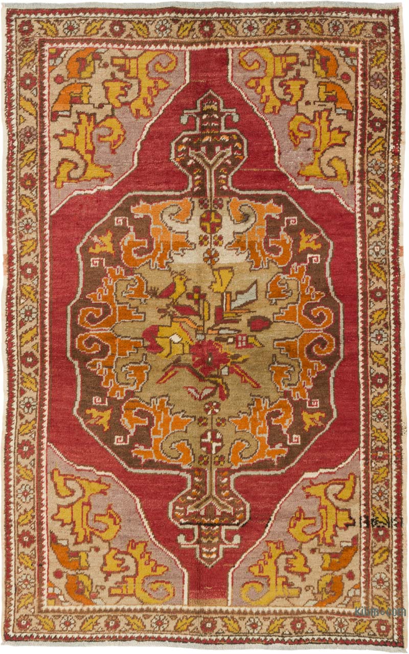 Alfombra Vintage Turca Anudada a Mano - K0085688