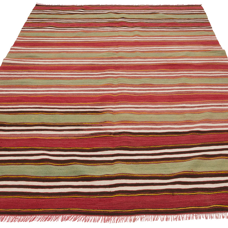Vintage Turkish Kilim Rug - 4' 8" x 7'  (56" x 84") - K0085701