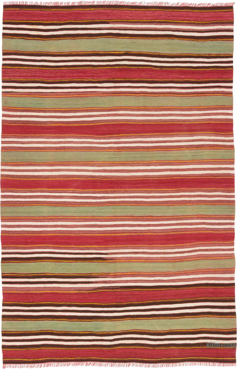 Vintage Turkish Kilim Rug - 4' 8" x 7'  (56" x 84") - K0085701