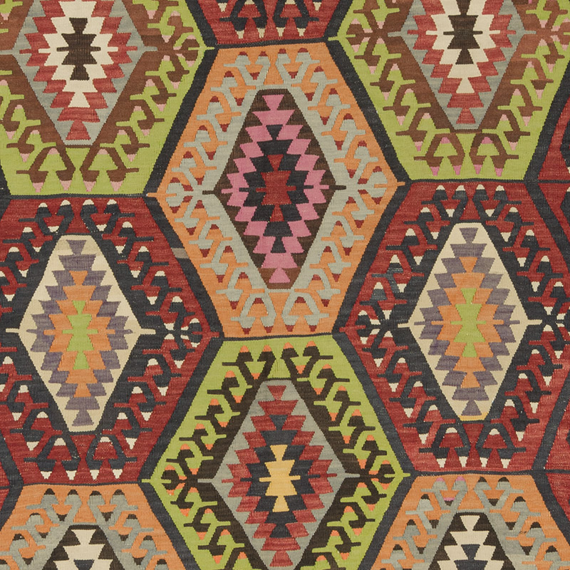 Vintage Manisa Kilim Rug - 6' 2" x 9' 7" (74" x 115") - K0085707