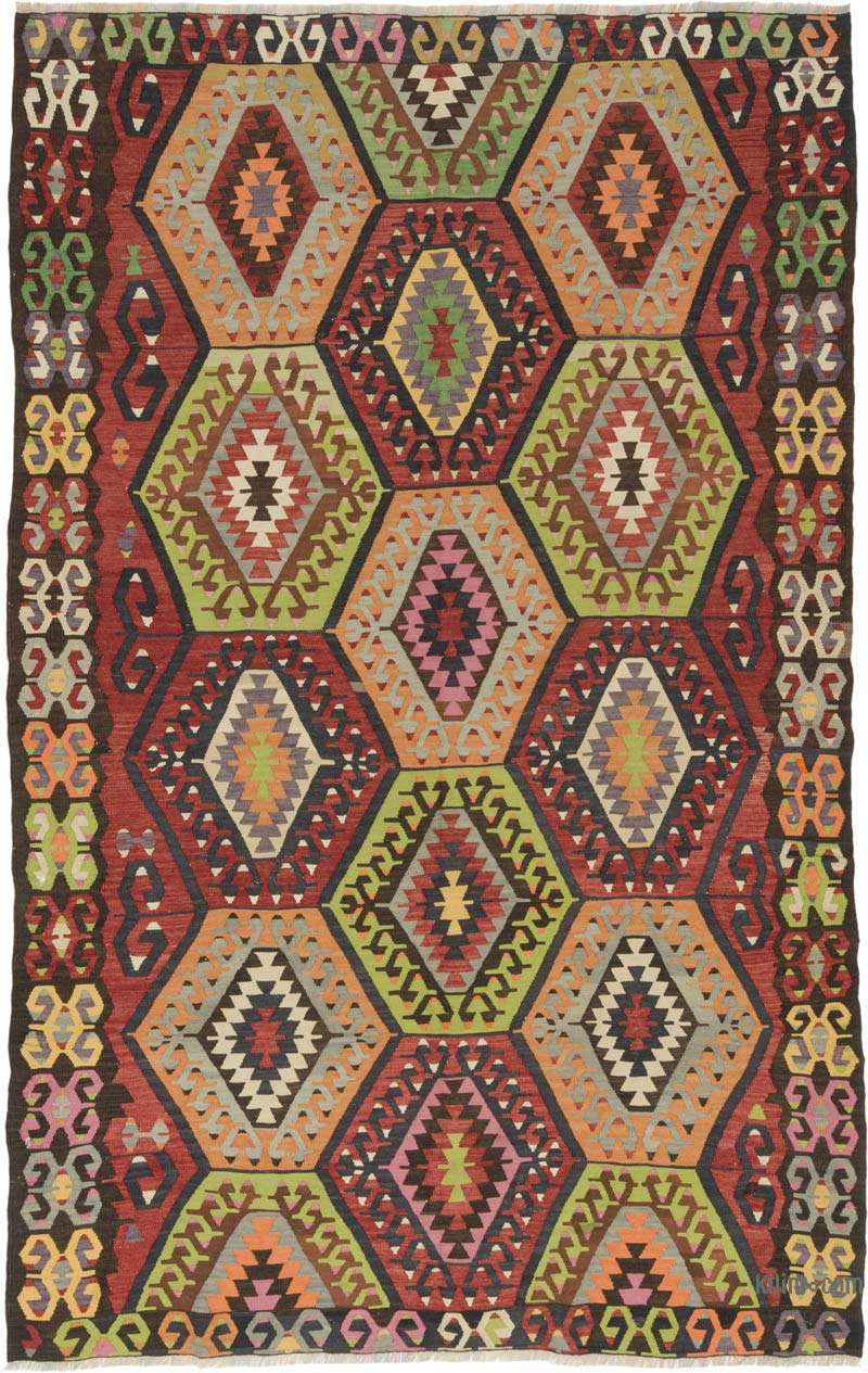 Vintage Manisa Kilim Rug - 6' 2" x 9' 7" (74" x 115") - K0085707