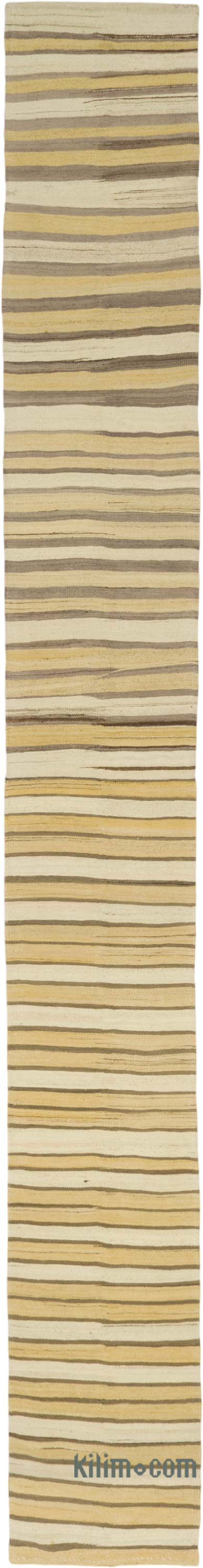 Vintage Turkish Kilim Runner - 2' 5" x 18' 6" (29" x 222") - K0085722