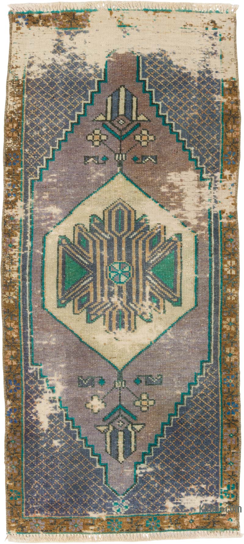 Vintage Turkish Hand-Knotted Rug - 1' 7" x 3' 5" (19" x 41") - K0085726