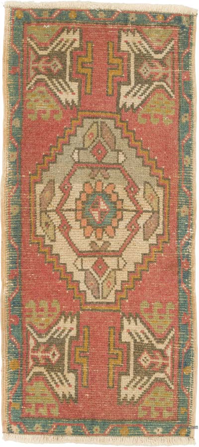 Vintage Turkish Hand-Knotted Rug - 1' 7" x 3' 5" (19" x 41")