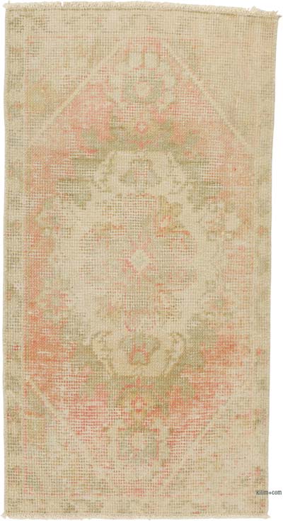 Alfombra Vintage Turca Anudada a Mano - 45 cm x 86 cm