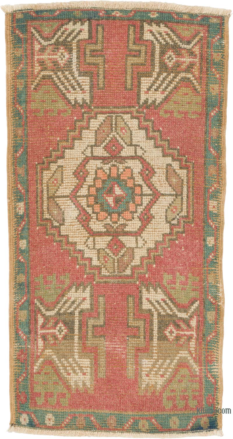 El Dokuma Vintage Halı - 50 cm x 96 cm - K0085730