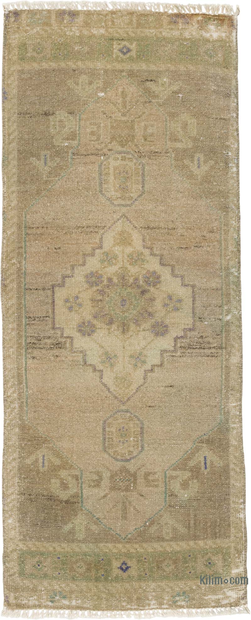 Vintage Turkish Hand-Knotted Rug - 1' 4" x 3' 3" (16" x 39") - K0085731