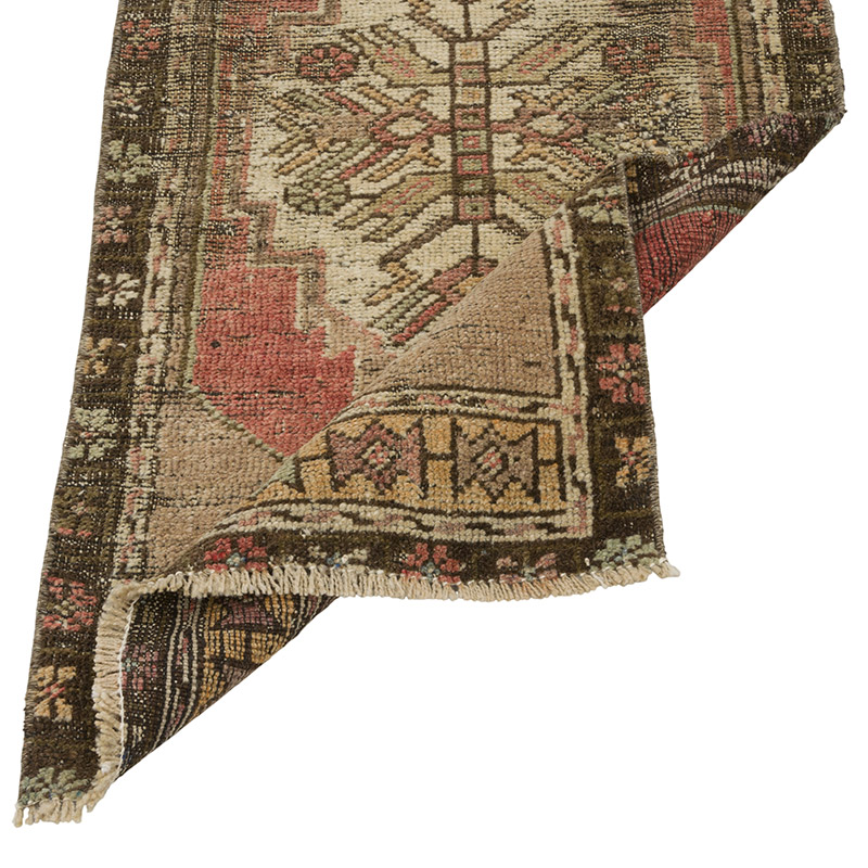 El Dokuma Vintage Halı - 47 cm x 92 cm - K0085735