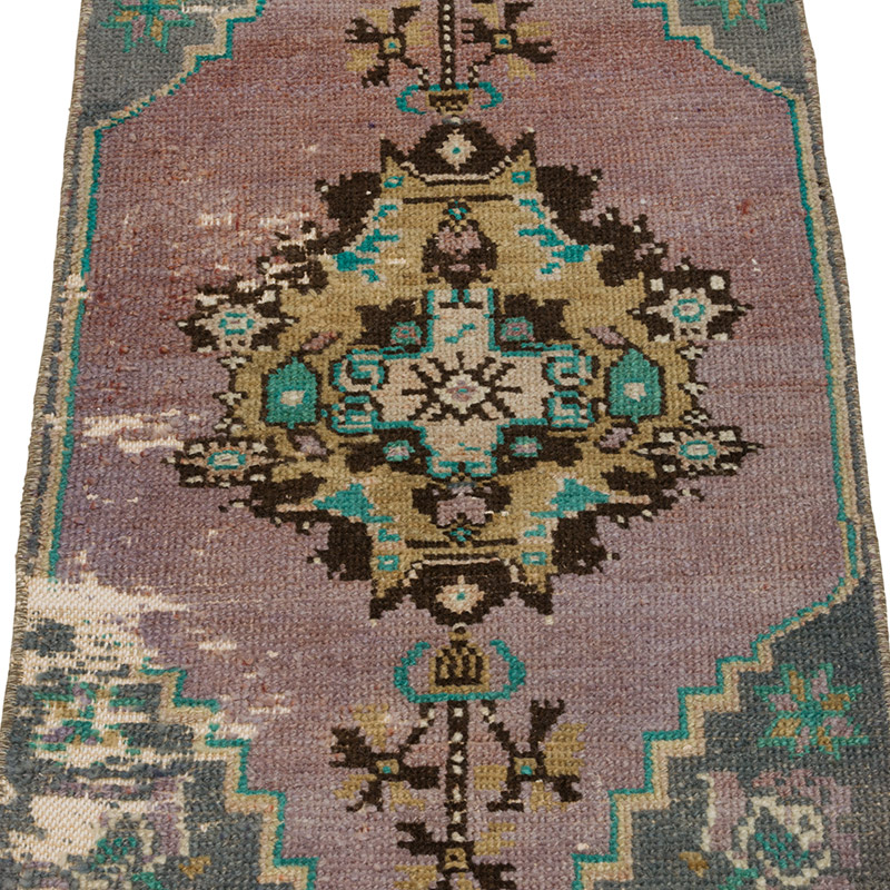 El Dokuma Vintage Halı - 39 cm x 85 cm - K0085737