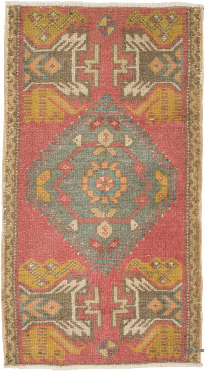 Vintage Turkish Hand-Knotted Rug - 1' 8" x 3'  (20" x 36")