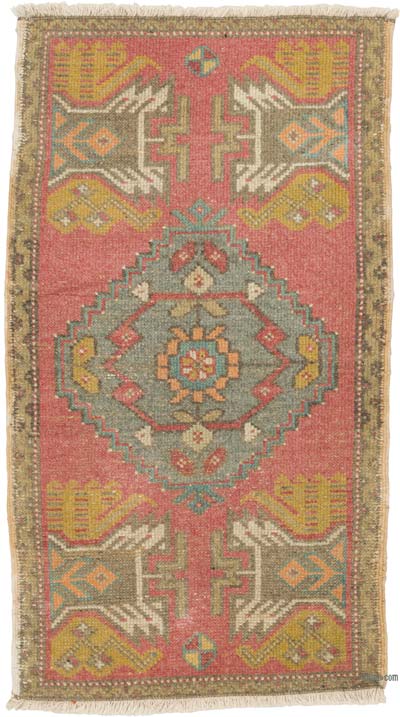 Vintage Turkish Hand-Knotted Rug - 1' 9" x 3' 2" (21" x 38")