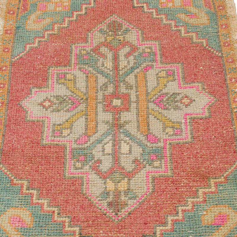 El Dokuma Vintage Halı - 51 cm x 94 cm - K0085742