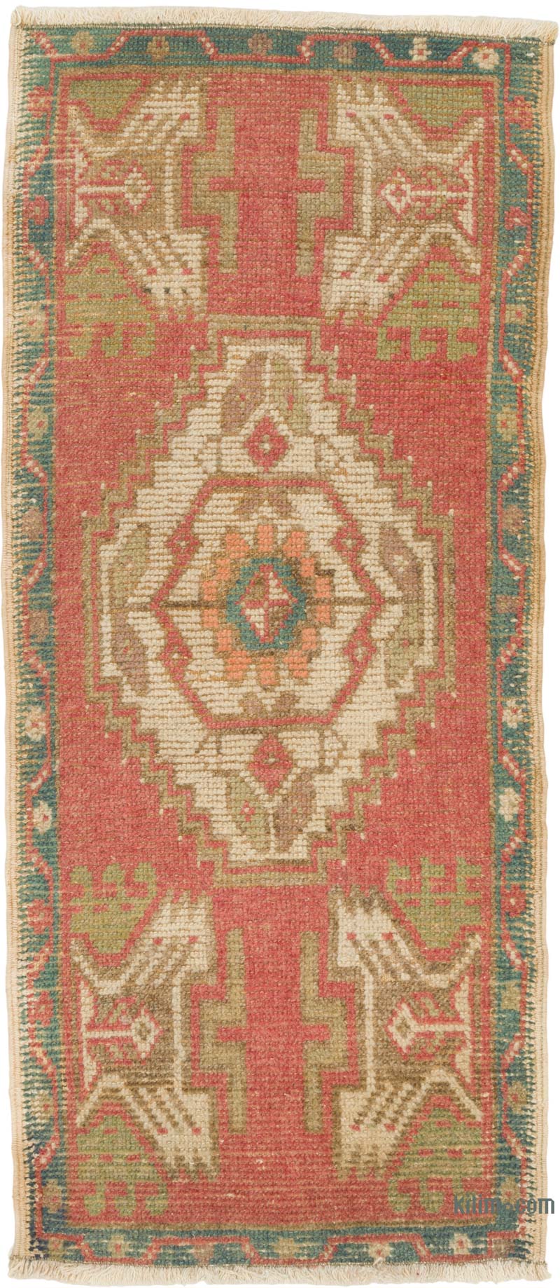 Vintage Turkish Hand-Knotted Rug - 1' 6" x 3' 5" (18" x 41") - K0085743